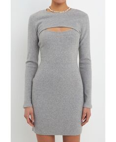Женский вязаный топ и вязаное мини-платье Grey Lab