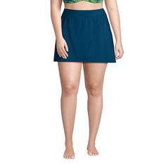 Женская юбка для плавания больших размеров с контролем живота, плавки для плавания Lands&apos; End