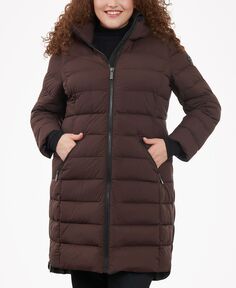 Женское компактное пуховое пальто больших размеров с капюшоном Michael Kors