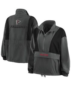 Женская темно-серая складная куртка с молнией до половины Atlanta Falcons Popover WEAR by Erin Andrews
