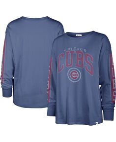 Женская эффектная футболка с длинным рукавом Royal Chicago Cubs &apos;47 Brand