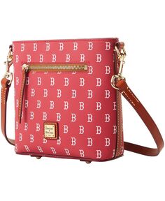 Женская маленькая сумка через плечо на молнии Boston Red Sox Signature Dooney &amp; Bourke, красный