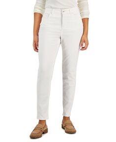 Женские джинсы скинни пышного кроя со средней посадкой, стандартной, короткой и длинной длины Style &amp; Co, белый