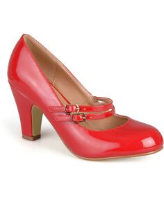 Женские туфли Wendy на каблуке с двумя ремешками Journee Collection, красный