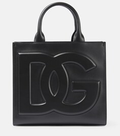 Маленькая кожаная сумка-тоут DG Daily Dolce&amp;Gabbana, черный