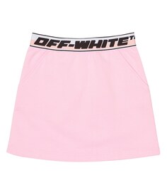 Юбка из хлопкового джерси Off-White, белый