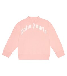 Толстовка из хлопка с логотипом Palm Angels, розовый