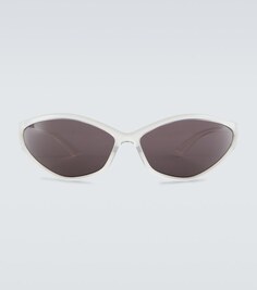 Солнцезащитные очки в овальной оправе 90-х годов Balenciaga, серый