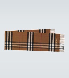 Классический кашемировый шарф Burberry, коричневый