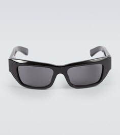 Солнцезащитные очки прямоугольной формы Gucci, черный