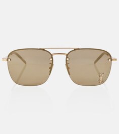 Солнцезащитные очки-авиаторы SL 309 M Saint Laurent, металлик