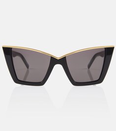 Солнцезащитные очки SL 570 в оправе «кошачий глаз» Saint Laurent, черный