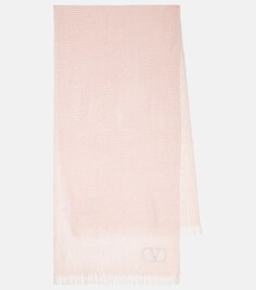 Шарф из смесового кашемира и шелка VLogo Valentino, розовый