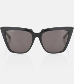 Солнцезащитные очки в оправе «кошачий глаз» Balenciaga, черный