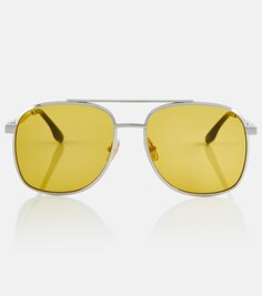 Солнцезащитные очки-авиаторы Victoria Beckham, серебряный
