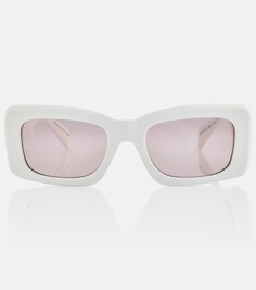 Солнцезащитные очки прямоугольной формы Versace, белый