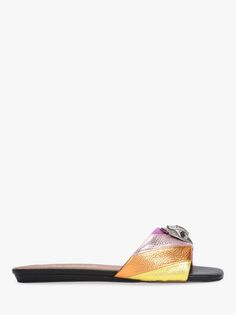 Кожаные сандалии на плоской подошве Kurt Geiger London Kensington, разноцветный