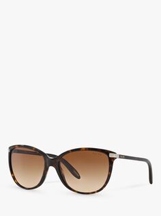 Женские солнцезащитные очки кошачий глаз Polo Ralph Lauren RA5160, темно-черепаховый/коричневый с градиентом