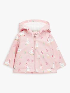 Детская водонепроницаемая куртка-дождевик John Lewis розовая