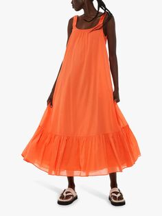 Платье миди-трапеции Whistles Rhea, оранжевое