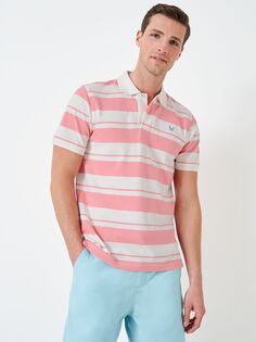 Рубашка-поло в полоску Millbrook Clothing Crew Clothing, пастельно-розовый