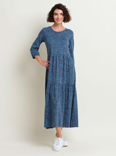 Платье макси с абстрактным пятном Brakeburn, Синий/Мульти
