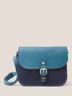 Кожаная сумка-портфель с цветными блоками White Stuff, Бирюзовый/Мульти