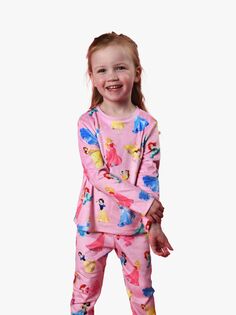 Детская флисовая пижама Brand Threads Disney Princess, цвет фуксия