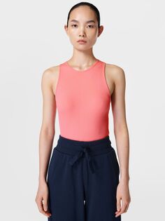 Майка в рубчик Sweaty Betty Harper Racer, розовый арбуз