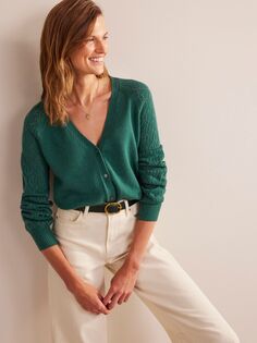 Кардиган Boden Eva Cashmere Crew, Emerald Night