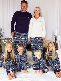 Женский рождественский пижамный комплект The Little Tailor, темно-синий