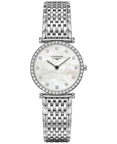 Женские швейцарские часы La Grande Classique de Longines с бриллиантами (3/8 карата) из нержавеющей стали, браслет, 29 мм