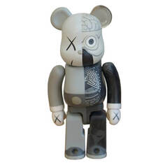 Фигурка виниловая KAWS х Bearbrick Dissected 100%, серый