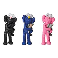 Набор виниловых фигурок Kaws Take, черный/синий/розовый