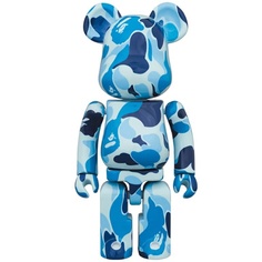 Фигурка Bearbrick x Bape Camo 200%, голубой