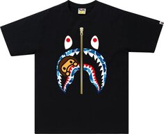 Футболка BAPE ABC Camo Milo Shark Tee &apos;Black/Blue&apos;, черный