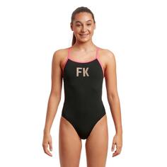 Сплошной купальник для девочек Funkita Twisted, черный