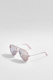 Солнцезащитные очки-авиаторы с линзами розового золота Boohoo, роза