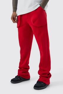Джоггеры приманного кроя с карманами и 3d-расклешенным коротком Boohoo, красный