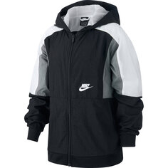 Спортивная куртка Nike Woven Full Zip, черный/белый/серый
