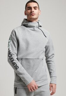 Худи Superdry Gymtech, серый меланж