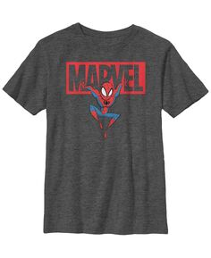 Детская футболка с логотипом Marvel Spider-Man Brick для мальчиков Fifth Sun