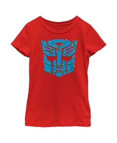 Детская футболка с логотипом «Трансформеры» и «Рождественские огни автоботов» для девочек Hasbro