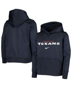 Темно-синий пуловер с надписью Big Boys Houston Texans с капюшоном Nike