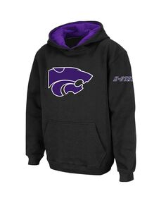 Черный пуловер с капюшоном и большим логотипом Big Boys Kansas State Wildcats Stadium Athletic