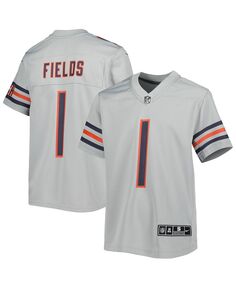 Серая майка Big Boys Justin Fields Chicago Bears с перевернутой игрой Nike