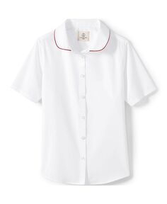 Школьная форма для девочек, рубашка из ткани с воротником Питера Пэна и окантовкой Lands&apos; End