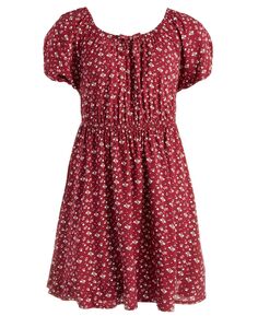 Миниатюрное крестьянское платье с цветочным принтом для малышей и маленьких девочек, созданное для Macy&apos;s Epic Threads