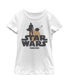 Детская футболка с силуэтом заката «Звёздные войны: Мандалорец» для девочек «Ребёнок и охотник за головами» Disney Lucasfilm