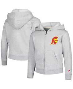 Толстовка с молнией во всю длину Big Boys Heather Grey USC Trojans League Collegiate Wear